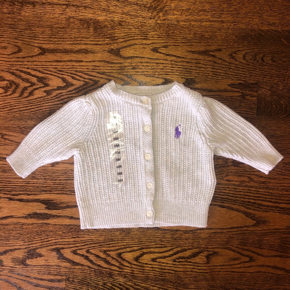 Ralph Lauren Baby Girl Cardigan Sz: 3m NWOT